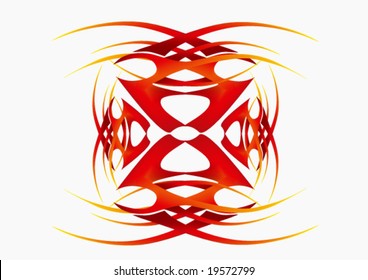 abstract vector flame