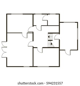 Abstract vector flat architectural blueprint