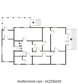 Abstract vector flat architectural blueprint