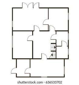 Abstract vector flat architectural blueprint