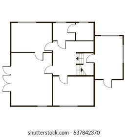 Abstract vector flat architectural blueprint