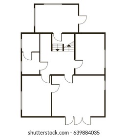 Abstract vector flat architectural blueprint