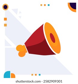 Abstract Vector Flat design illustration of colorful retro geometric shapes with viking theme. Design Elements