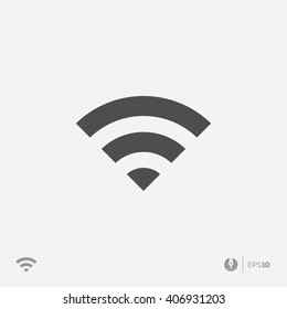 Abstract vector flat design wi-fi wireless internet icon