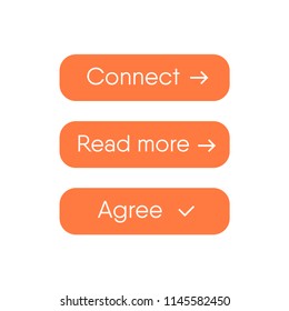 Abstract vector flat style design internet web application button set