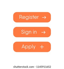 Abstract vector flat style design internet web application button set