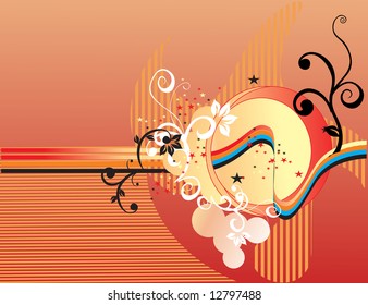 abstract vector floral background