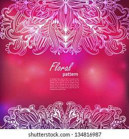  Abstract vector floral background