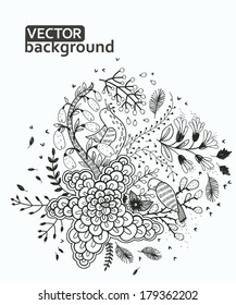 abstract vector floral background