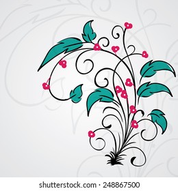 Abstract vector floral background