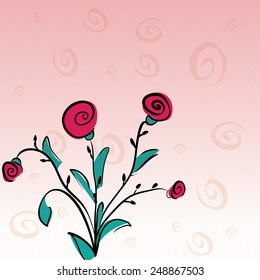Abstract vector floral background