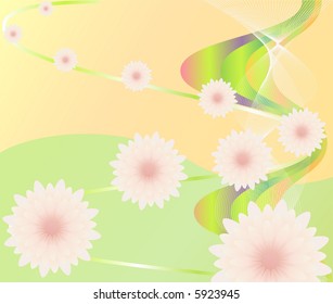 Abstract vector floral background