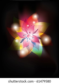 Abstract vector floral background