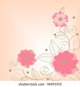 Abstract vector floral background