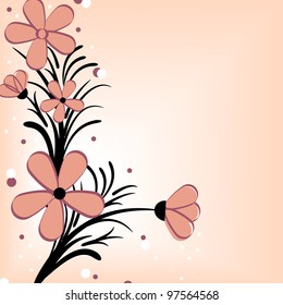 Abstract vector floral background