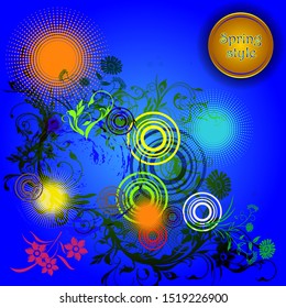 Abstract vector Floral Background for Cards. Seamless vector floral background. For easy making seamless pattern just drag all group into swatches bar, and use it for filling any contours.