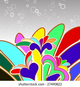Abstract vector floral background for design use