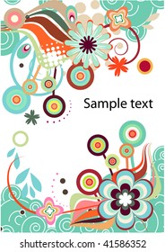 Resumen vector de fondo floral en verde