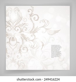 Abstract vector floral background with oriental flowers.