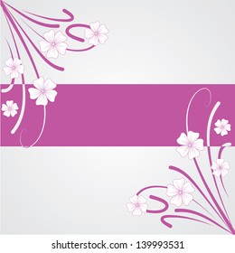 Abstract vector floral background with place for your text