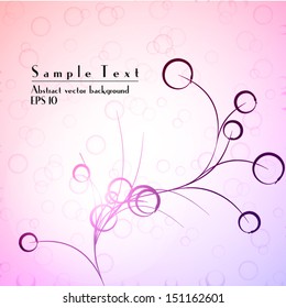 Abstract vector floral background with place for your text 