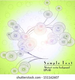 Abstract vector floral background with place for your text 