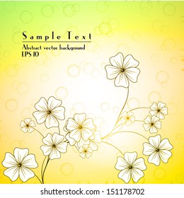 Abstract vector floral background with place for your text 