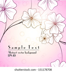 Abstract vector floral background with place for your text 