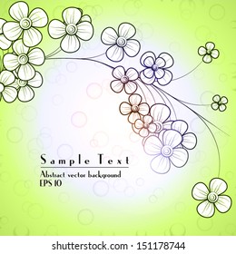 Abstract vector floral background with place for your text 