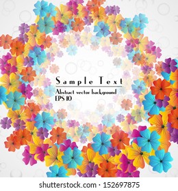 Abstract vector floral background with place for your text 