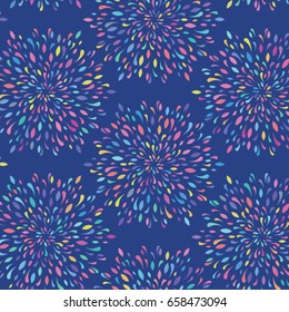 Abstract vector floral color pattern. Geometric background