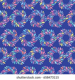 Abstract vector floral color pattern. Geometric background
