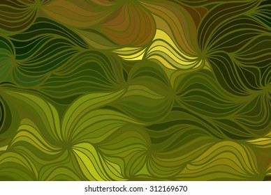 Abstract vector floral colorful background of hand drawn lines