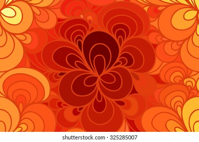 Abstract vector floral colorful background of drawn lines