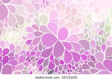 Abstract vector floral colorful background of drawn lines