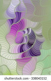 Abstract vector floral colorful background of hand drawn lines