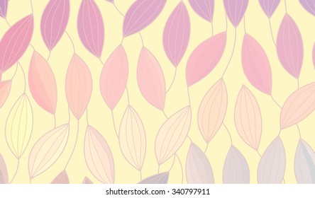 Abstract vector floral colorful background of hand drawn lines