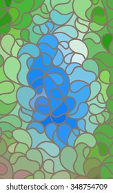 Abstract vector floral colorful background of drawn lines