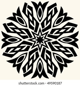 abstract vector floral, decorative design element