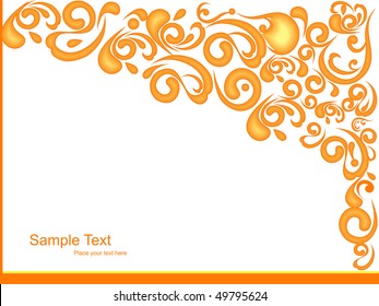 abstract vector floral design art with space for text