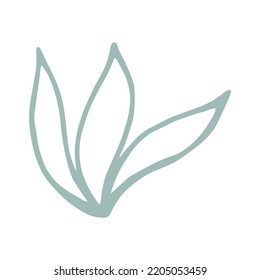 Resumen del elemento de doodle floral vectorial para el diseño. Ilustración de forma moderna