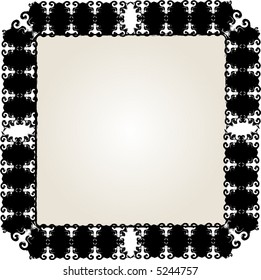 abstract vector floral frame