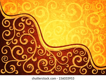 Abstract vector floral illustration.