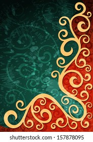 Abstract vector floral illustration.
