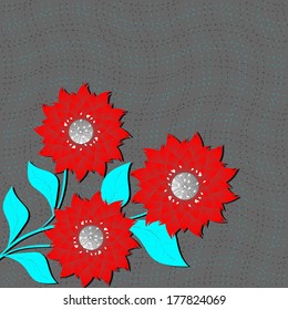 abstract vector floral illustration