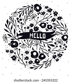 abstract vector floral illustration