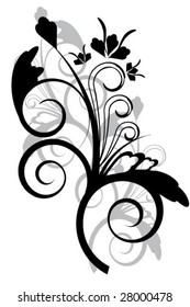 Abstract vector floral illustration