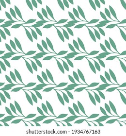 Abstract vector floral and leaves seamless pattern background. Suitable  for fabric, packaging, gift wrap, scrapbooking and other design projects.  