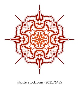 Abstract vector floral ornament.