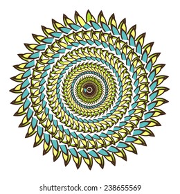 Abstract vector floral ornament